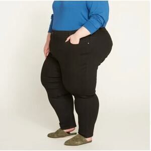 Universal Standard Seine High Rise Jeans 38 NWT 27" Inseam Black Skinny